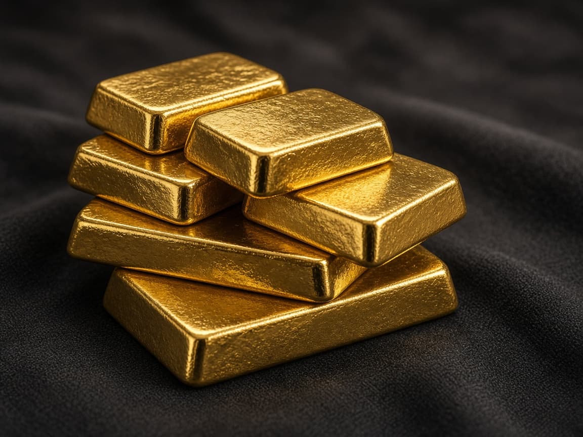 Gold bars stacked for a personal valuation