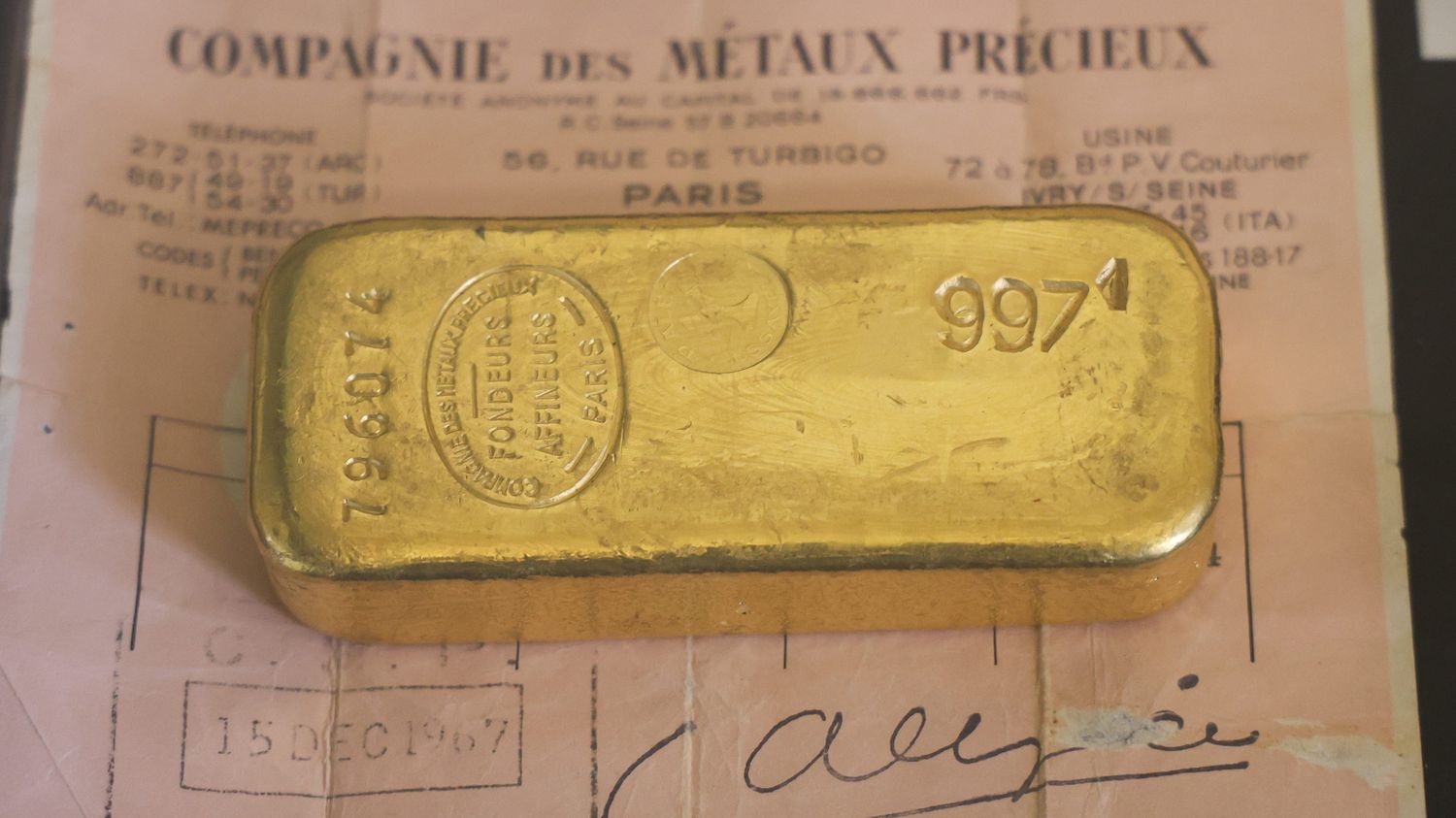 Gold bank bar 1g